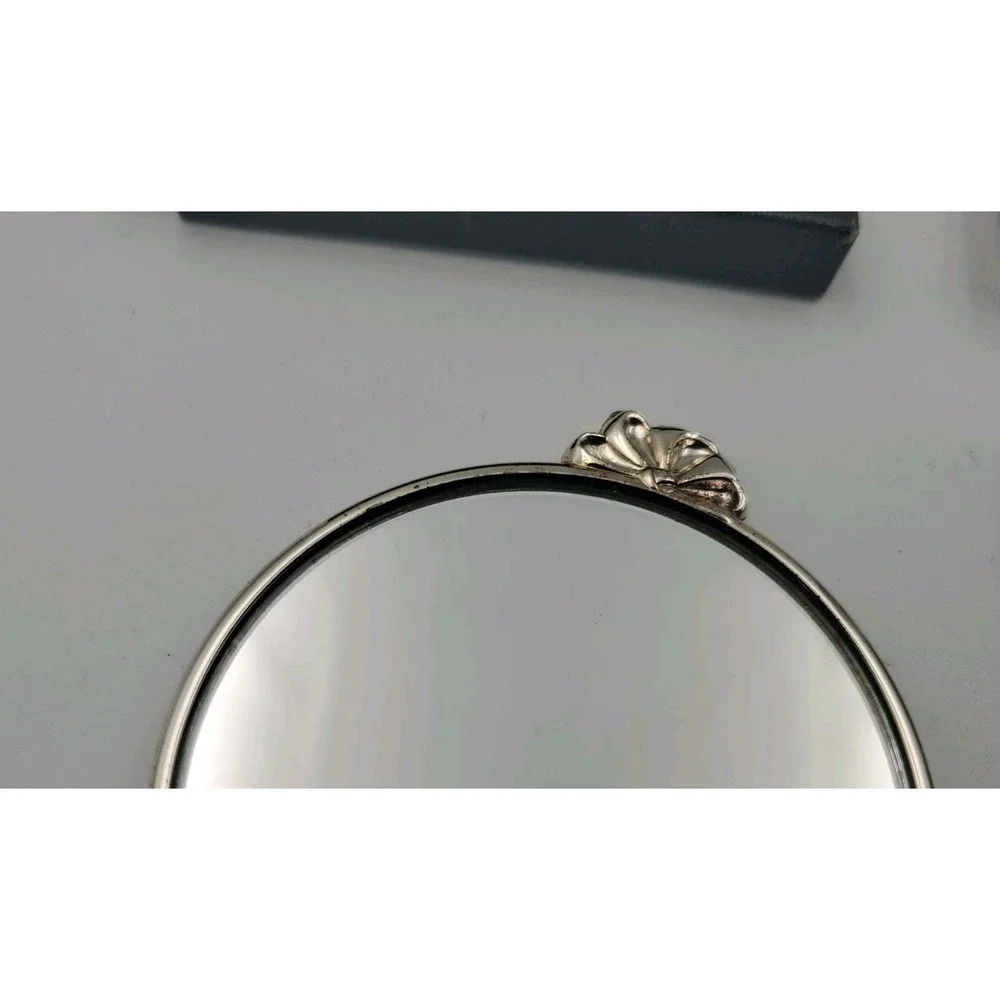 Oneida Ropes & Bows Tarnish Resistant‎ Silverplate Purse Pocket Mirror